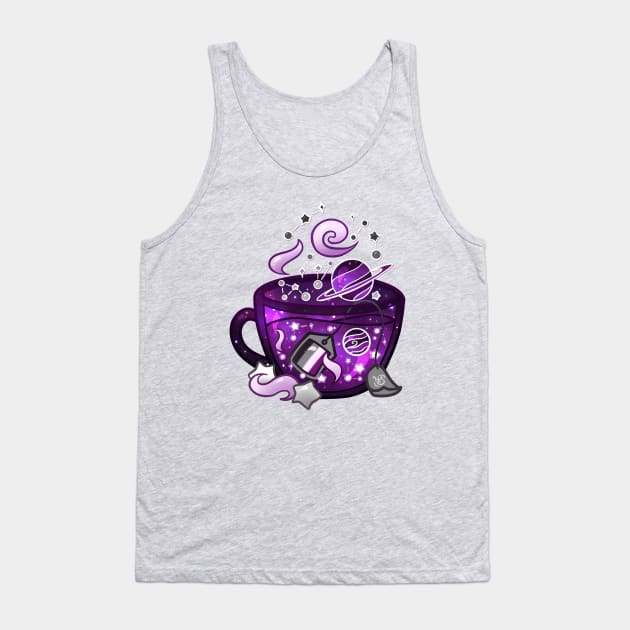 Pride Flag Teacup - Space Ace/Asexual Tank Top by heysoleilart